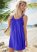 Venus Gathered Neckline Cover-Up Dress in Cobalt Blue