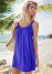 Venus Gathered Neckline Cover-Up Dress in Cobalt Blue