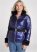 Venus Faux-Fur Trim Puffer Jacket in Blue