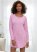 Venus Heathered Pink HENLEY PAJAMA SHIRT