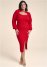 Venus Red SWEATER DRESS WITH SHRUG