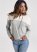 Venus Sherpa Neck-Zip Sweatshirt in Off White & Heather Grey