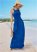 Venus Maxi Dress With Pockets - Blue