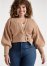 Venus Light Brown WRAP BALLOON SLEEVE SWEATER