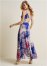 Venus Twist Back Maxi Dress - Red Multi