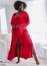 Venus Red LONG SLEEVE MAXI ROBE