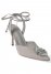 Venus Faux-Suede Lace-Up Heels in Light Grey