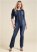 Venus Plus Size Denim Zip Jumpsuit in Dark Wash