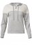 Venus Plus Size Sherpa Neck-Zip Sweatshirt in Off White & Heather Grey