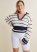 Venus Plus Size Collared V-Neck Sweater in Blue Multi