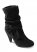 Venus Knotted Slouchy Boots in Black