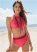 Venus Moderate High Rise Bottom Bikini - Sunset Pink