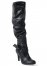 Venus Slouchy High Heel Bow Boots in Black