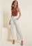 Venus Linen Crochet Side Pants in Bone