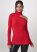 Venus VENUS | Cozy One Shoulder Sweater in Red