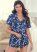 Venus Navy Multi Short Sleeve Pajama Set