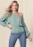 Venus Off-Shoulder Sweatshirt in Blue Surf