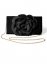 Venus Floral Applique Clutch in Black