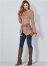 Venus Faux-Suede And Lace Jacket in Tan