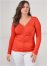 Venus Plus Size Ruched V-Neck Top