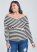 Venus Plus Size Stripe Off-The-Shoulder Top