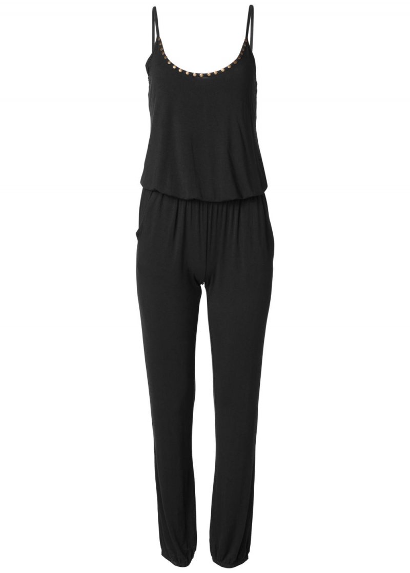 Venus Plus Size Casual Jumpsuit in Black