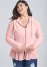 Venus Plus Size Ruffle Hem Lounge Jacket in Light Pink