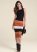 Venus Color Block Sweater Dress - Orange Multi