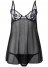 Venus Black LACE AND MESH BABYDOLL