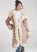 Venus Faux-Suede-And-Fur Coat in Taupe & Off White
