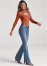 Venus Plus Size New Vintage Split Hem Jeans in Medium Wash