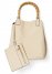 Venus Handbag With Bamboo Handles in Off White