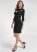 Venus Cross Front Bodycon Dress - Black