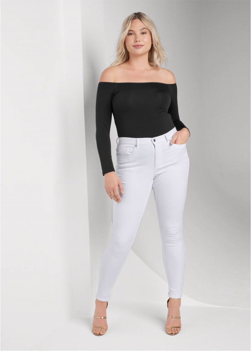 Venus Plus Size Slim Jeans in White