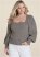 Venus Plus Size Square Neck Sweater in Dark Grey