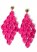 Venus Petal Fringe Earrings in Pink