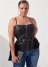 Venus Plus Size Faux-Leather Bustier Top