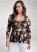 Venus Plus Size Floral Embellished Top