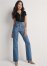 Venus Button Fly Relaxed Leg Jeans in Medium Wash