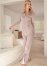 Venus Cozy Brushed Rib Lounge Set in Pink