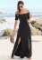 Venus Slit Detail Maxi Dress - Black