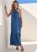 Venus Chambray Tiered Maxi Dress - Medium Wash