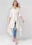 Venus White KNOT TWIST HIGH-LOW BLOUSE