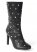Venus Faux-Suede Studded Boots in Black