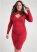 Venus Red MOCK-NECK CASUAL DRESS