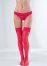 Venus Red MESH THIGH HIGHS WITH LACE