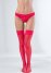 Venus Red MESH THIGH HIGHS WITH LACE