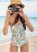 Venus Carlie Bandeau One-Piece Swimsuit in Seaside Tropics