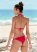 Venus Cheeky Tie Side Bottom Bikini - Red Hot