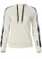 Venus Plus Size Hooded Sweatshirt in White & Black